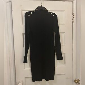 Tommy Hilfiger sweater dress with gold buttons size L.